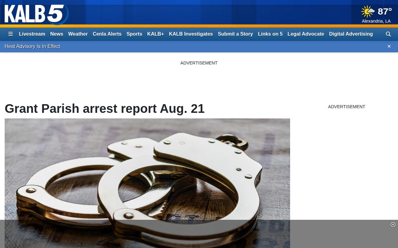 Grant Parish crime news arrest report from KALB